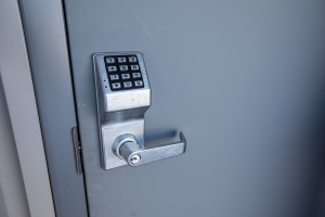 keypad lock on door